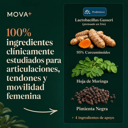 Mova+ Cápsulas para el Bienestar Articular Femenino en Menopausia