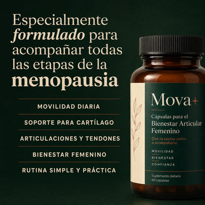 Mova+ Cápsulas para el Bienestar Articular Femenino en Menopausia